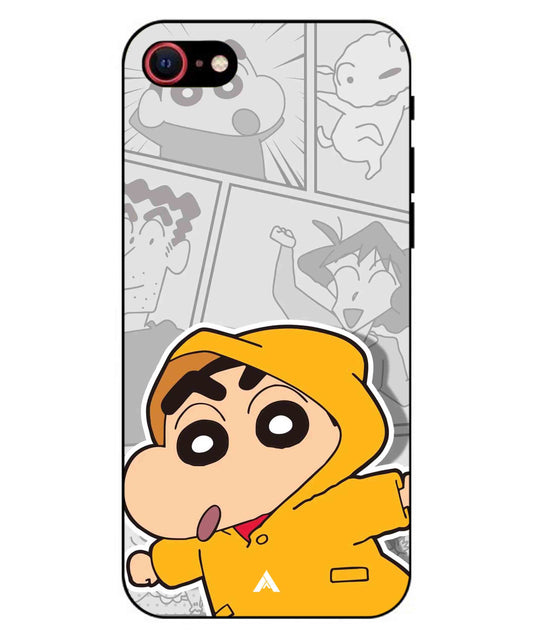 Shinchan Raincoat Metal Back Cover Phone Case for iPhone 7
