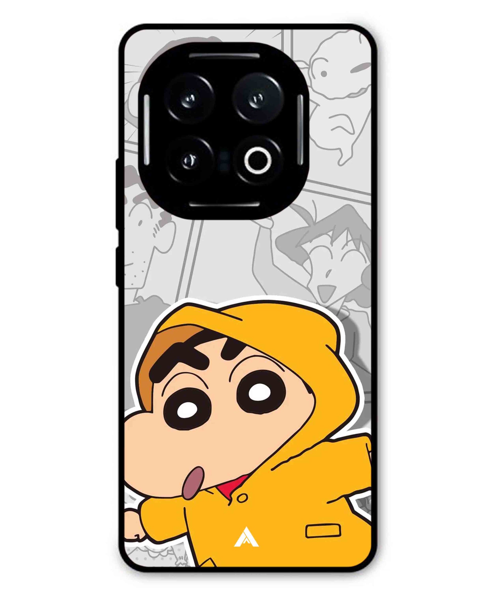 Shinchan Raincoat Metal Back Cover Phone Case for iQOO 13