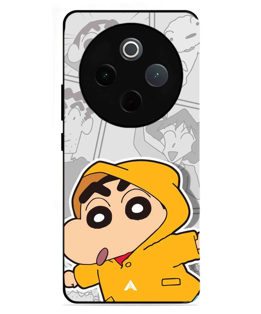 Shinchan Raincoat Metal Back Cover Phone Case for iQOO Z10