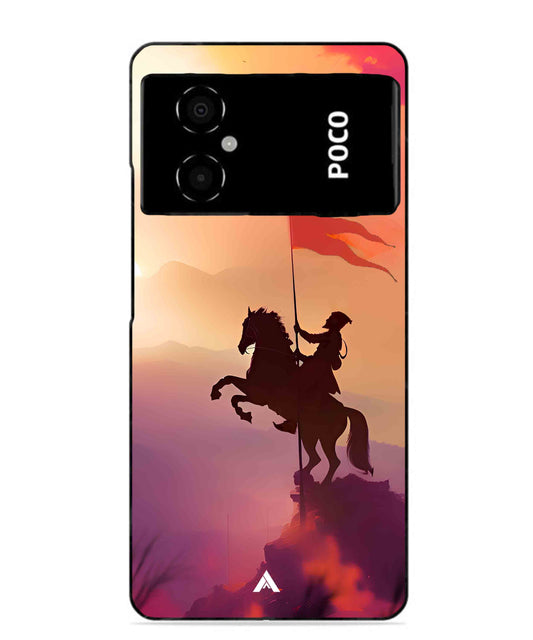 Shivaji Maharaj Metal Back Cover Phone Case for Poco M4 5G