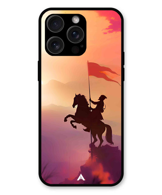 Shivaji Maharaj Metal Back Cover Phone Case for iPhone 15 Pro Max