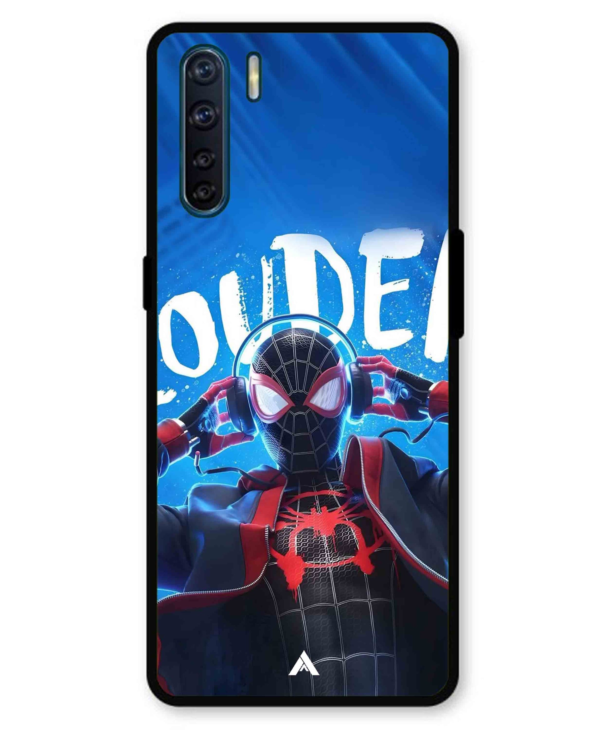 Spider-Verse Metal Back Cover Phone Case for Oppo A91