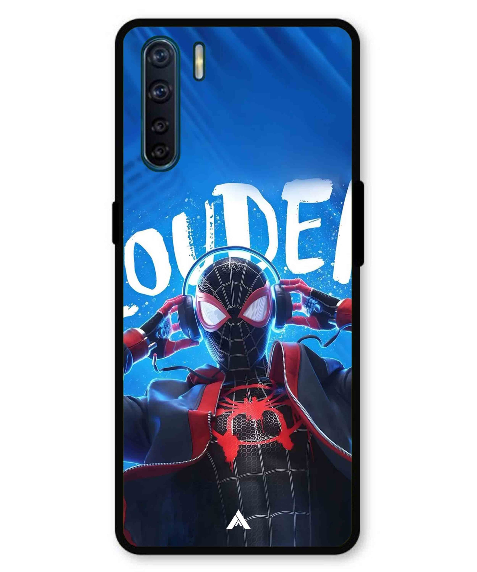 Spider-Verse Metal Back Cover Phone Case for Oppo F15