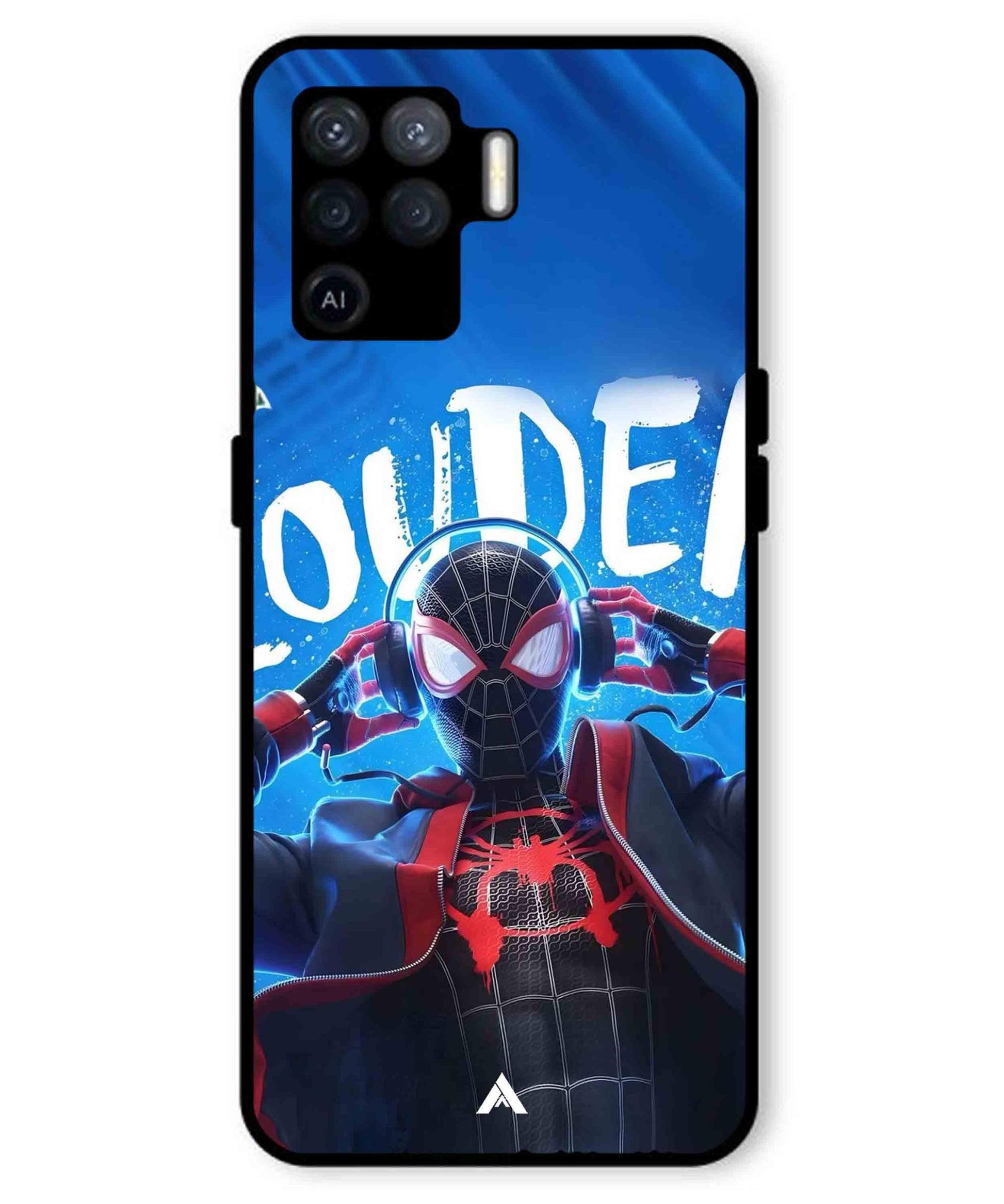 Spider-Verse Metal Back Cover Phone Case for Oppo F19 Pro