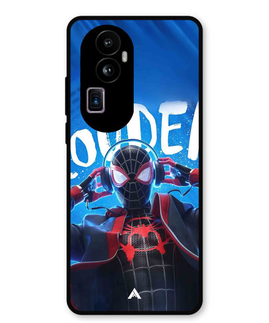 Spider-Verse Metal Back Cover Phone Case for Oppo Reno 10 Pro Plus