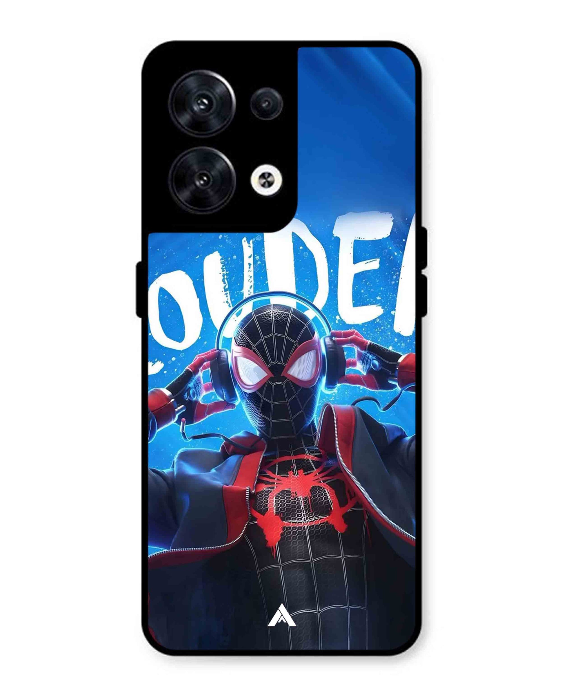 Spider-Verse Metal Back Cover Phone Case for Oppo Reno 8