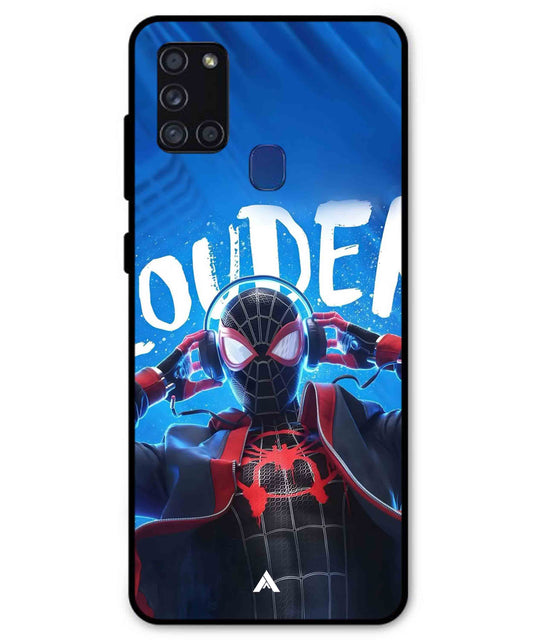 Spider-Verse Metal Back Cover Phone Case for Samsung Galaxy A21s