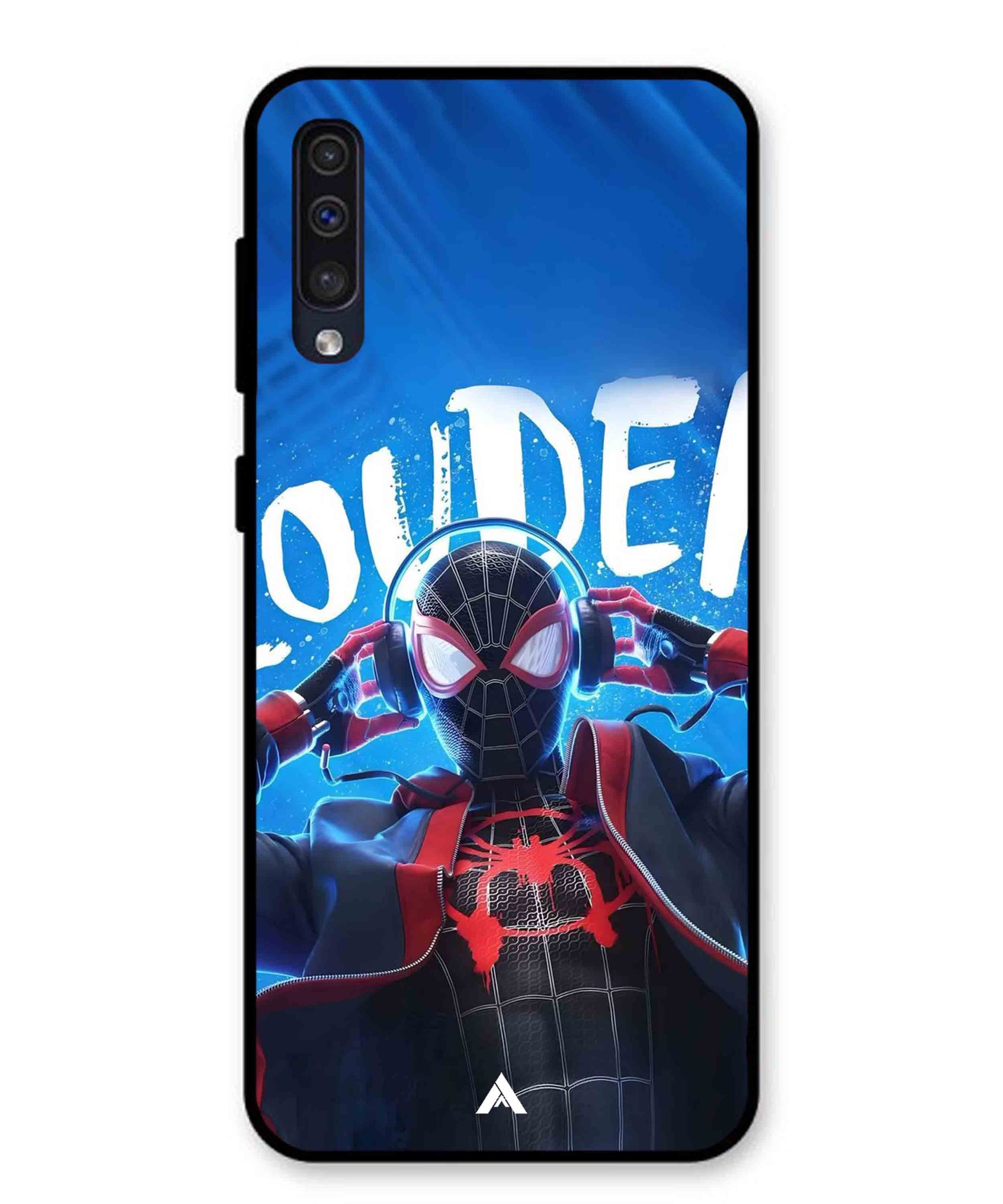 Spider-Verse Metal Back Cover Phone Case for Samsung Galaxy A50