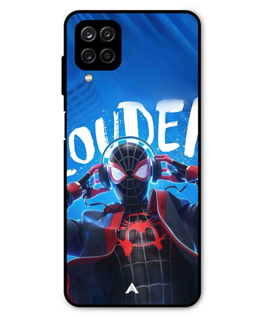Spider-Verse Metal Back Cover Phone Case for Samsung Galaxy F22