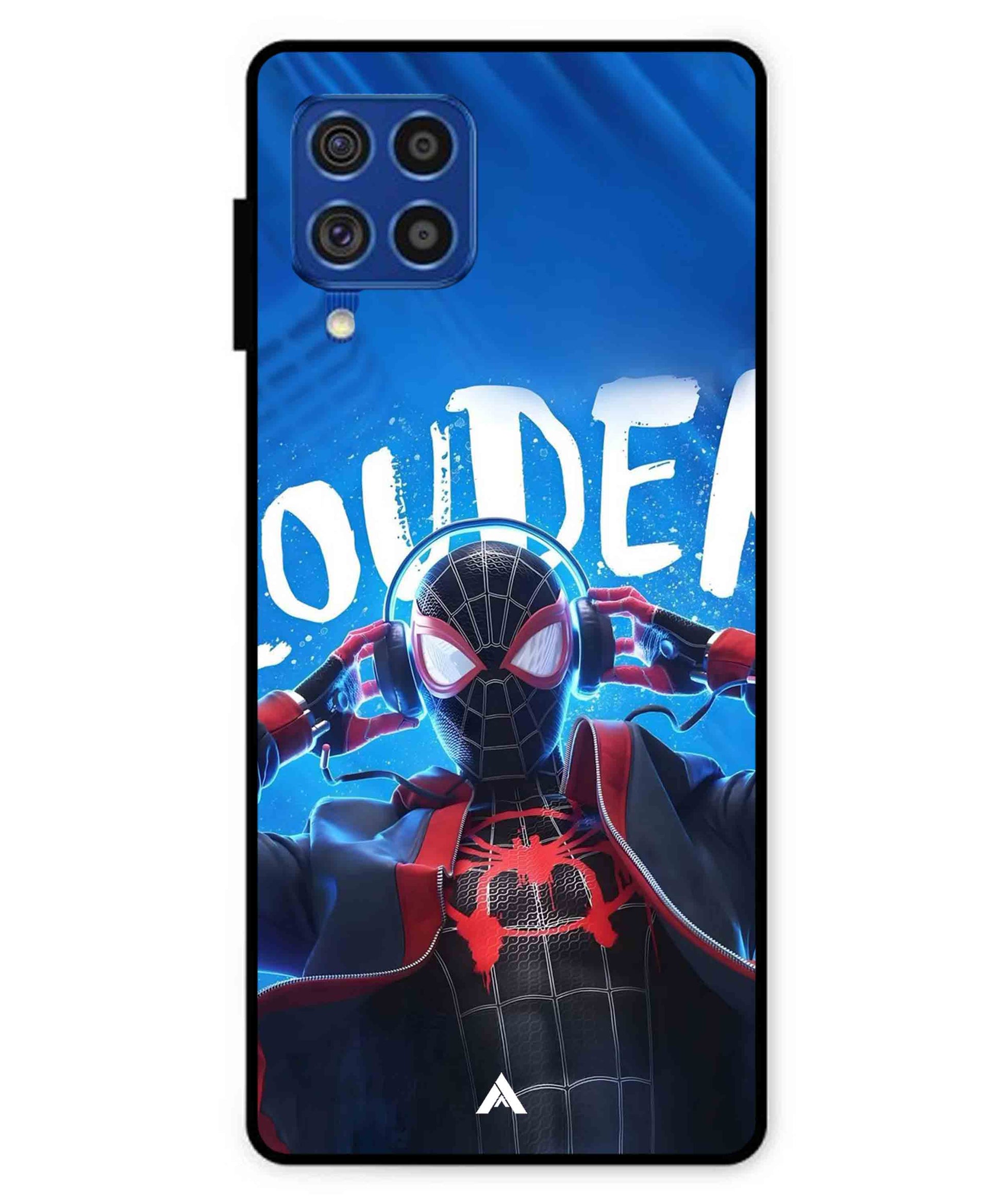 Spider-Verse Metal Back Cover Phone Case for Samsung Galaxy F62