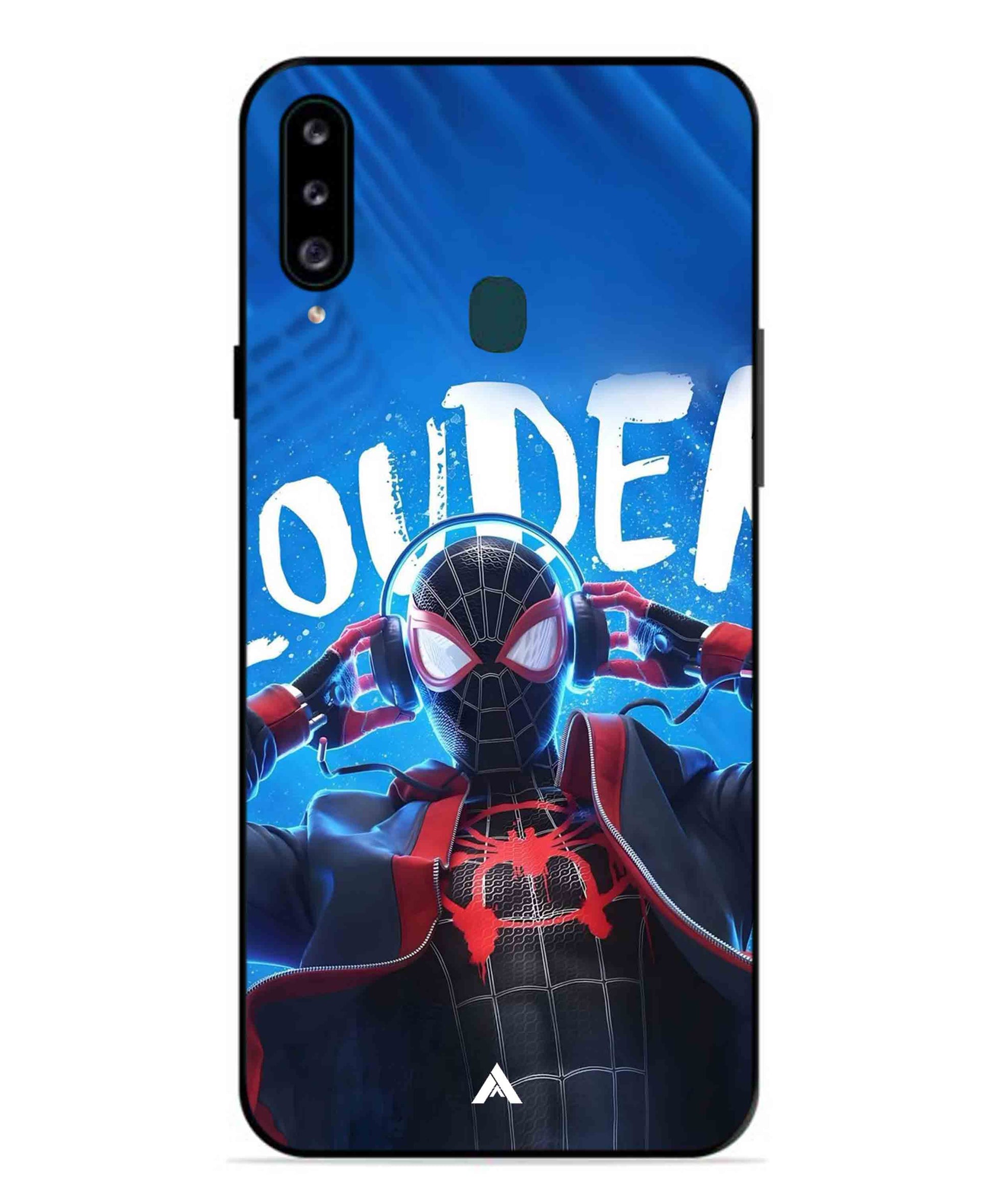 Spider-Verse Metal Back Cover Phone Case for Samsung Galaxy M30