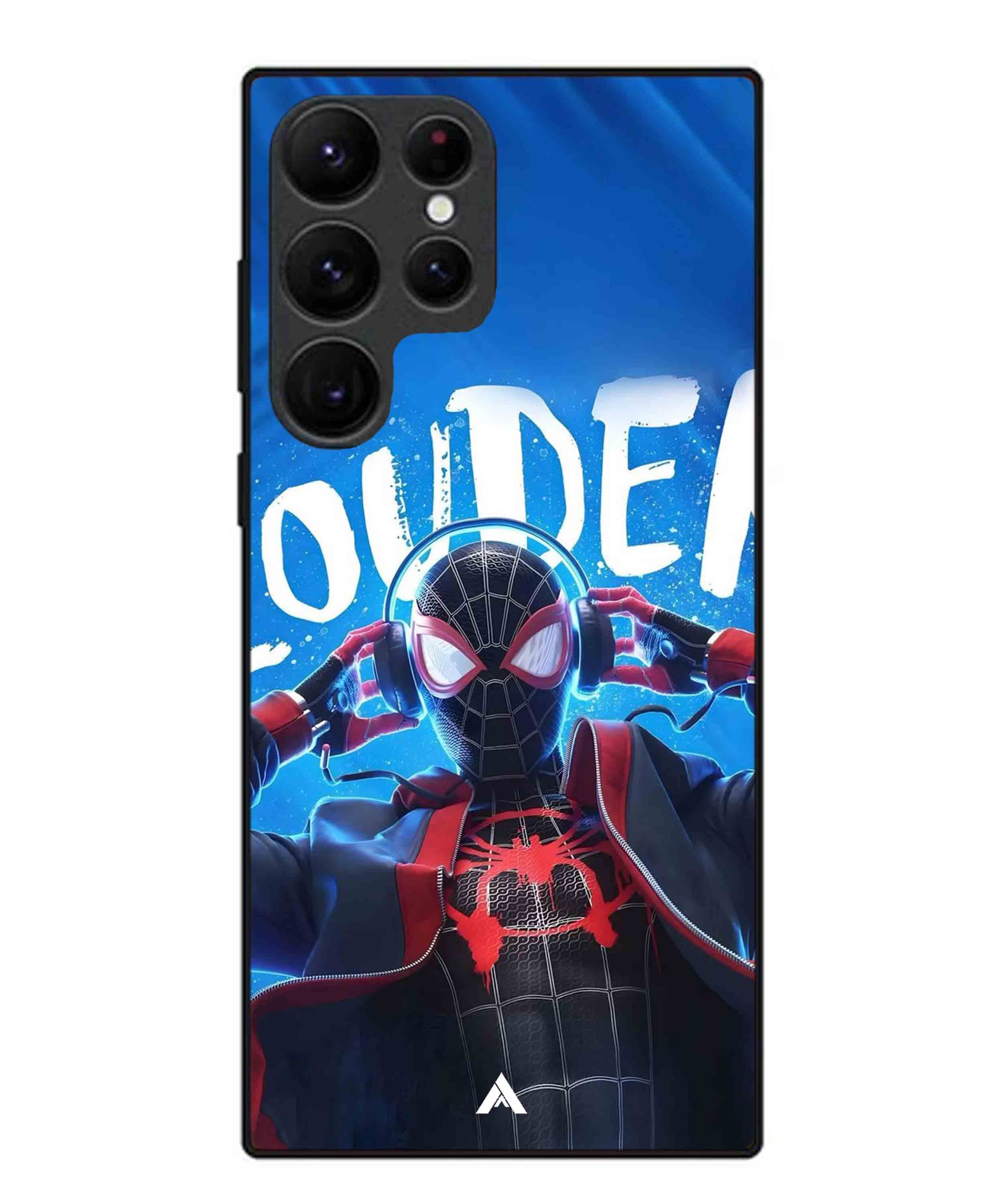 Spider-Verse Metal Back Cover Phone Case for Samsung Galaxy S22 Ultra
