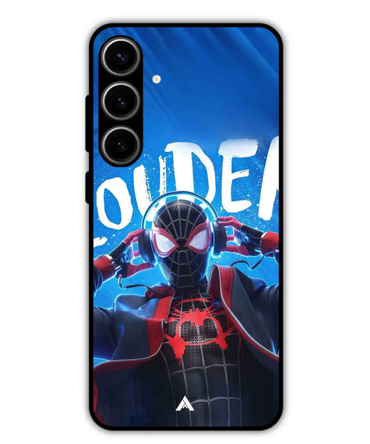 Spider-Verse Metal Back Cover Phone Case for Samsung Galaxy S24 Plus