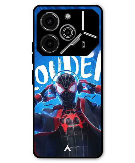 Spider-Verse Metal Back Cover Phone Case for Tecno Pova 6 Pro
