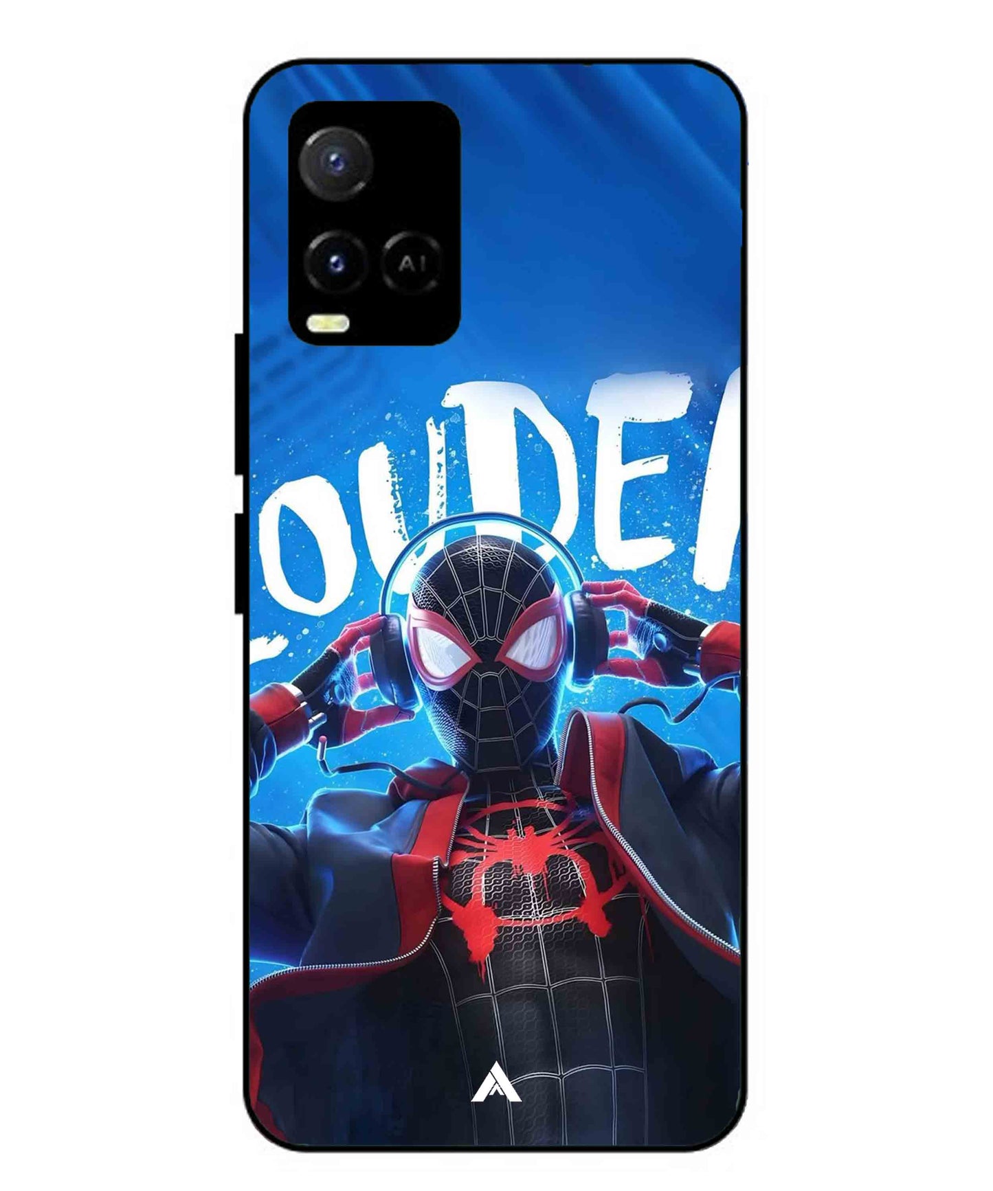 Spider-Verse Metal Back Cover Phone Case for Vivo Y21