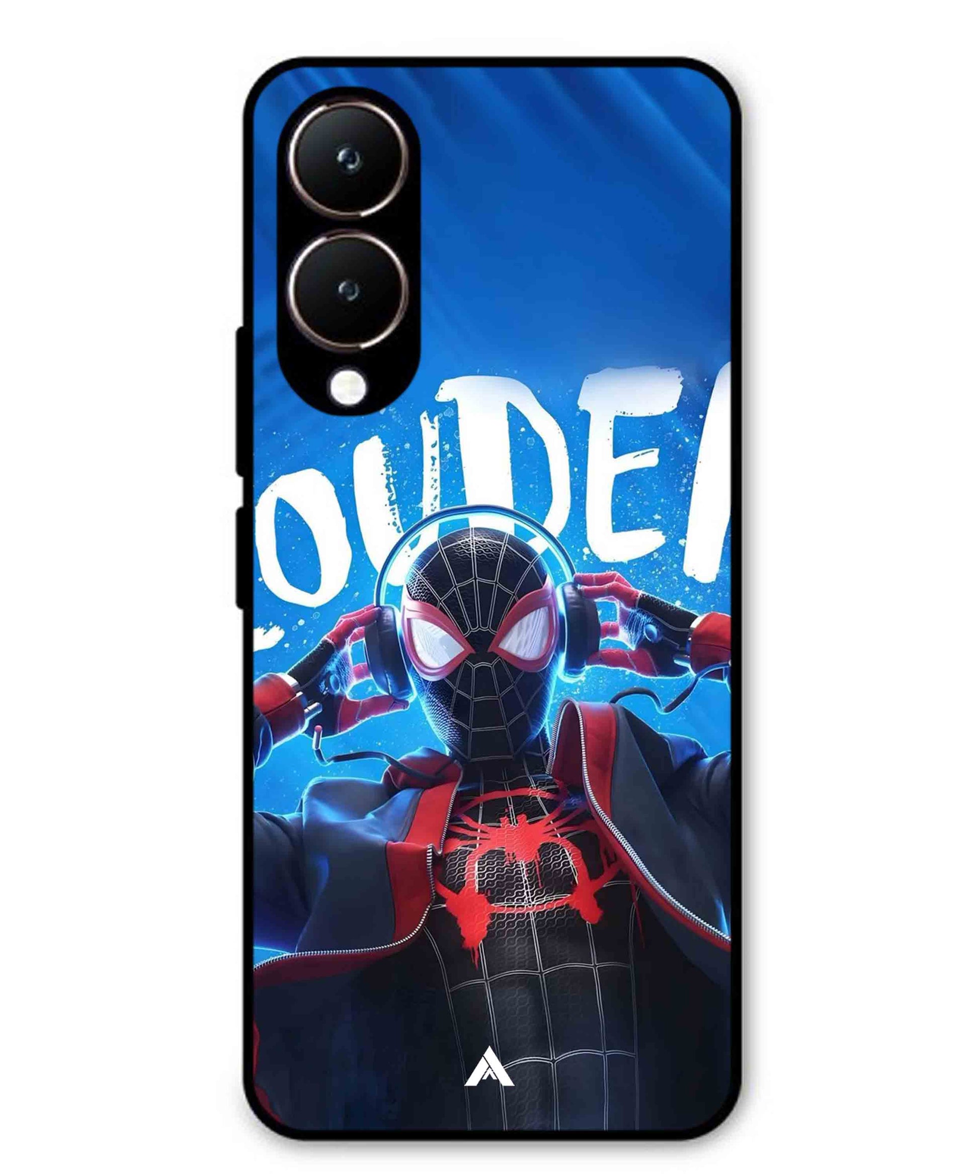 Spider-Verse Metal Back Cover Phone Case for Vivo Y28