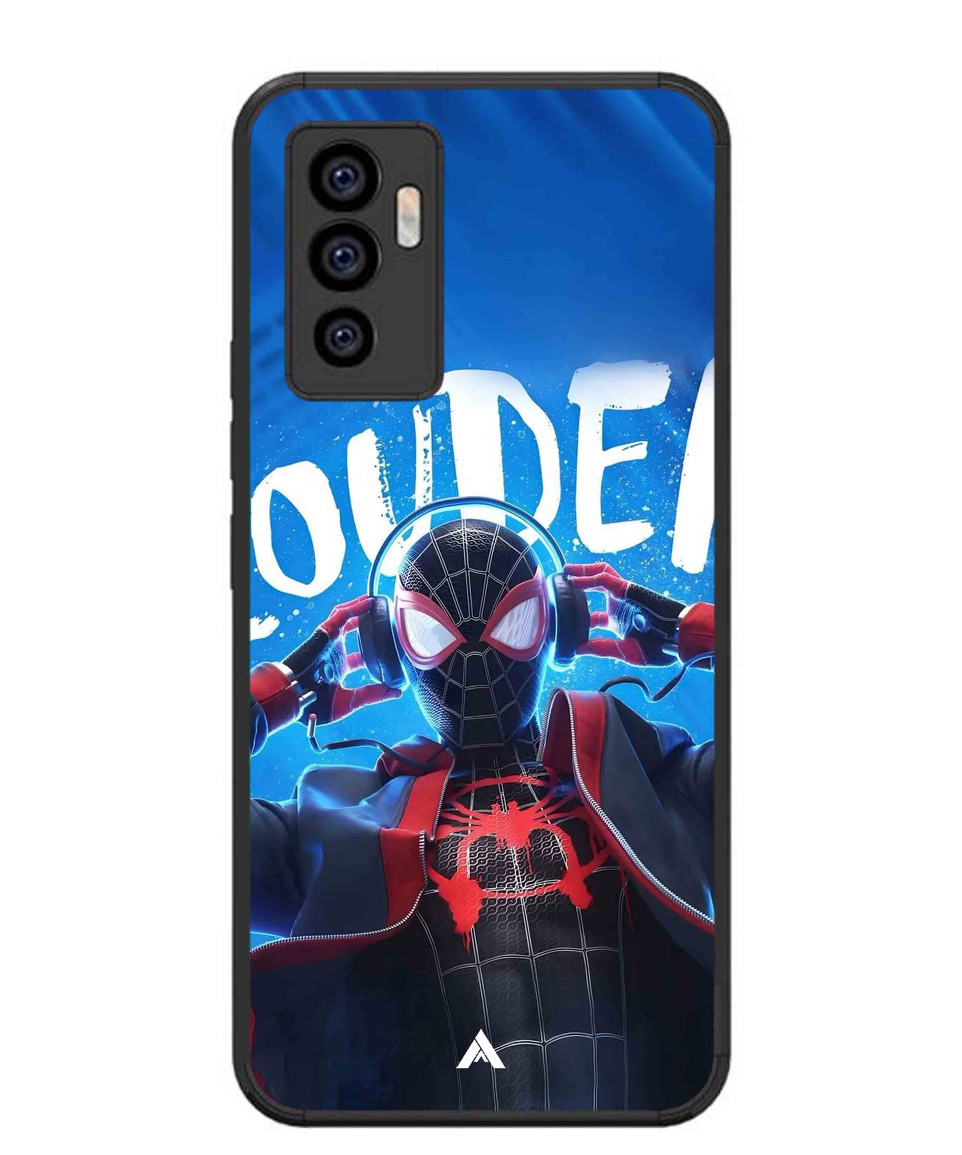 Spider-Verse Metal Back Cover Phone Case for Vivo Y75 4G