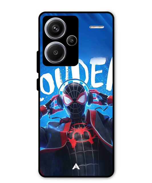 Spider-Verse Metal Back Cover Phone Case for Xiaomi Redmi Note 13 Pro Plus