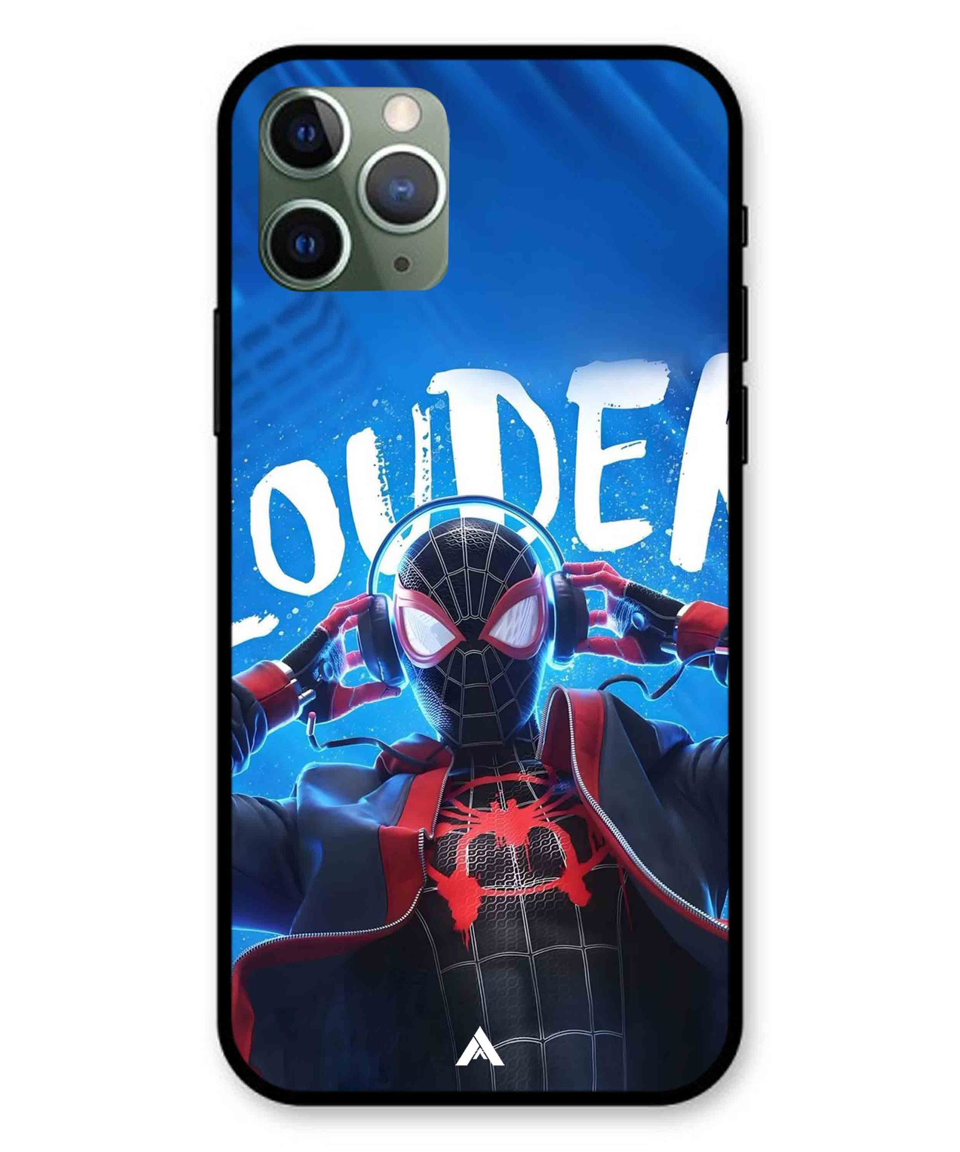 Spider-Verse Metal Back Cover Phone Case for iPhone 11 Pro