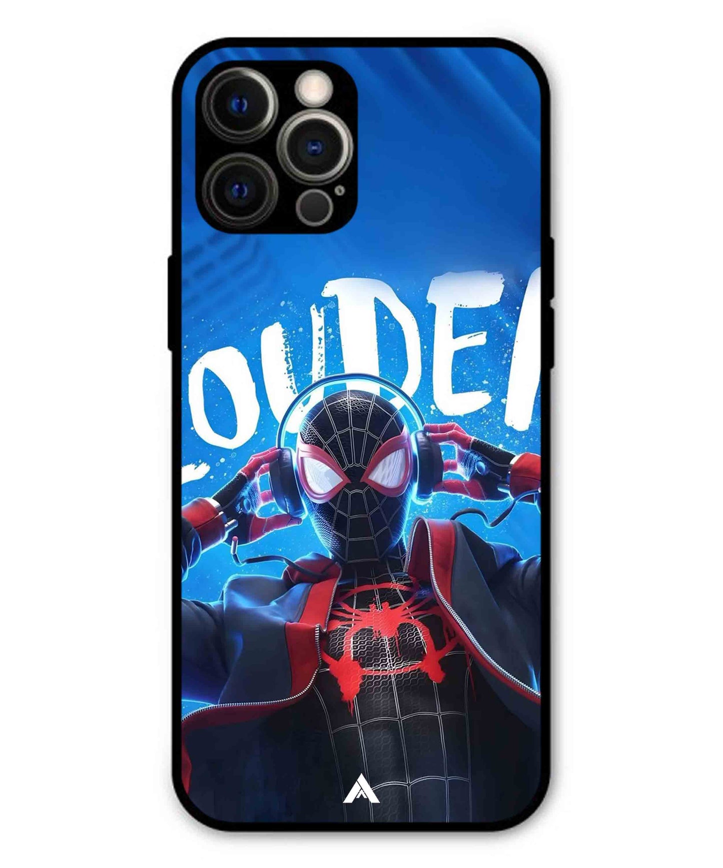 Spider-Verse Metal Back Cover Phone Case for iPhone 12 Pro Max