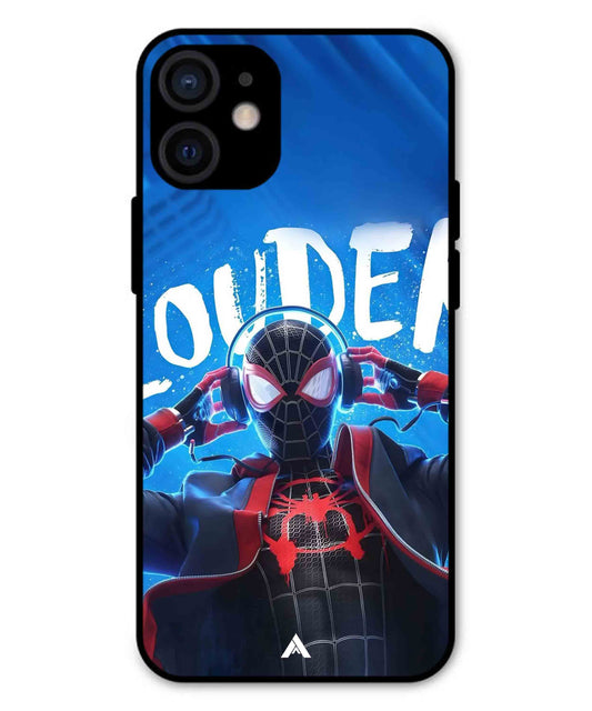 Spider-Verse Metal Back Cover Phone Case for iPhone 13 Mini