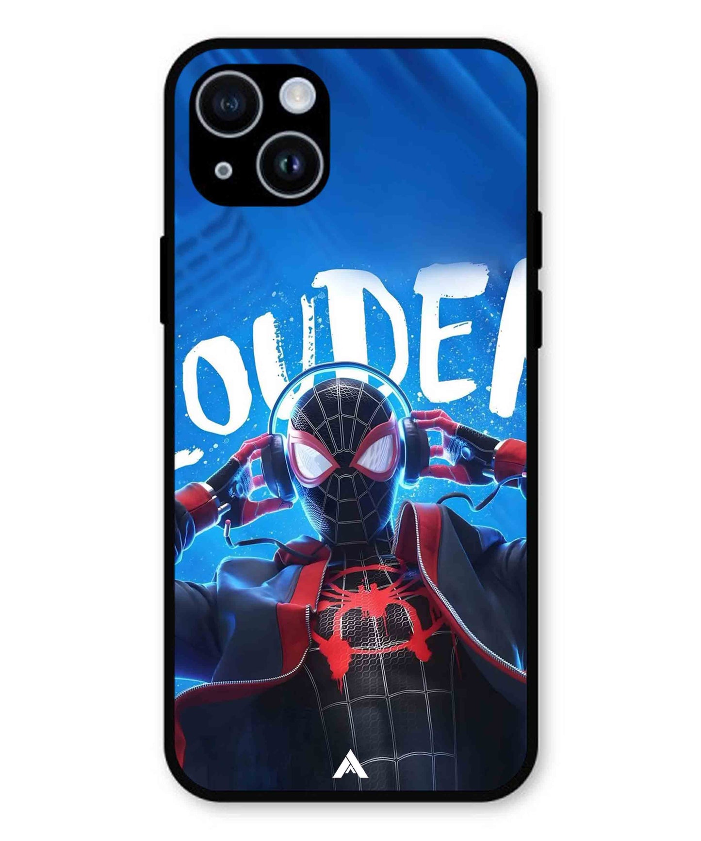 Spider-Verse Metal Back Cover Phone Case for iPhone 14 Plus