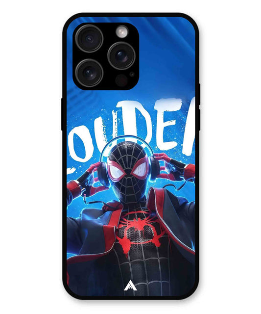 Spider-Verse Metal Back Cover Phone Case for iPhone 14 Pro Max