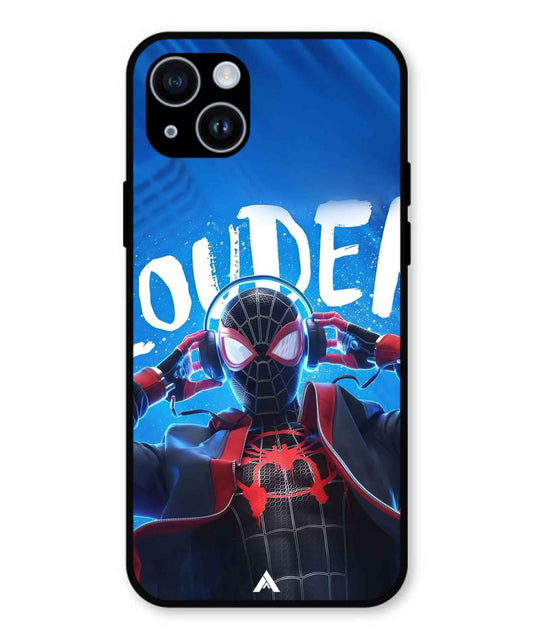 Spider-Verse Metal Back Cover Phone Case for iPhone 15