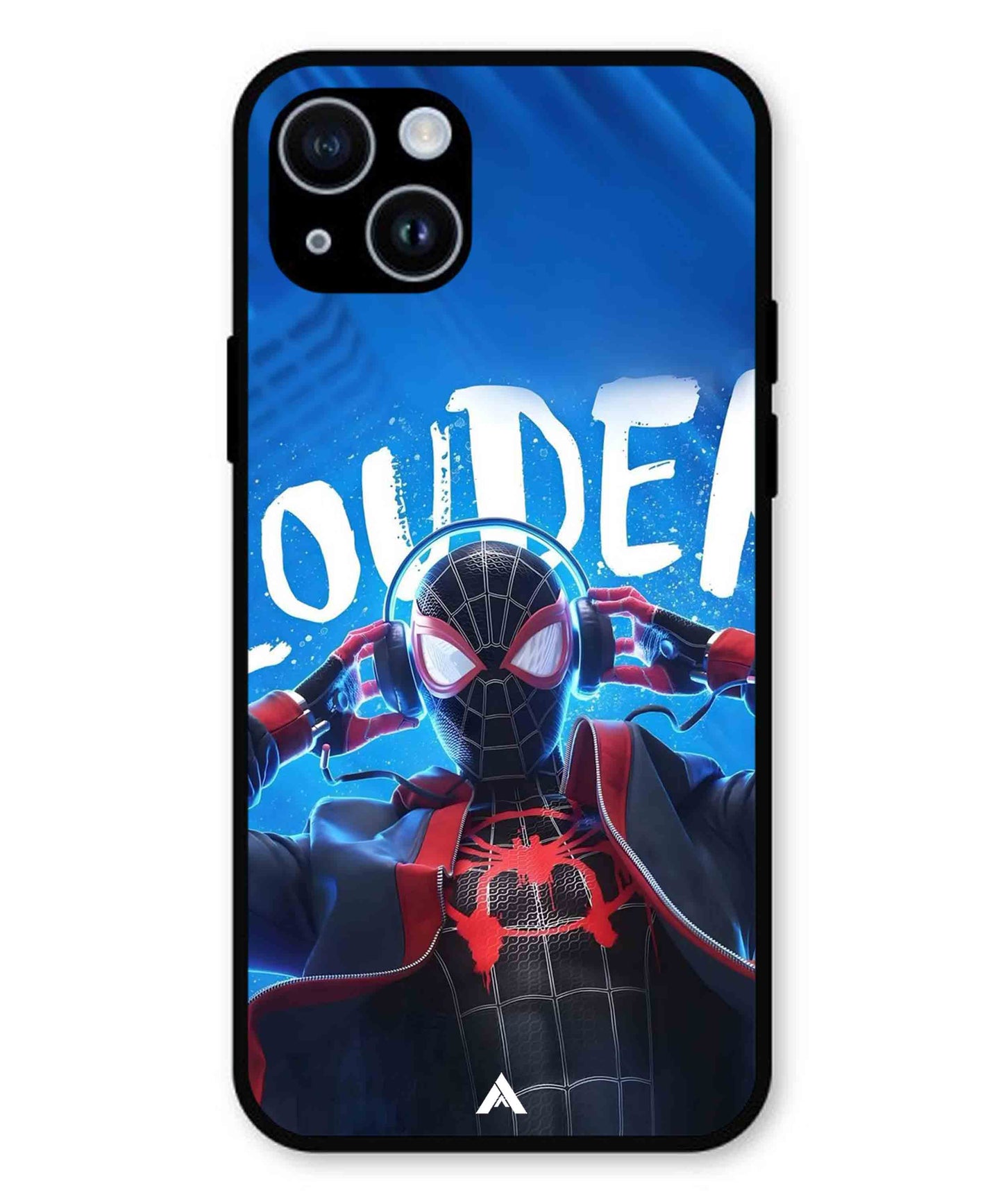 Spider-Verse Metal Back Cover Phone Case for iPhone 15 Plus