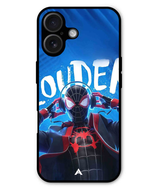 Spider-Verse Metal Back Cover Phone Case for iPhone 16 Plus