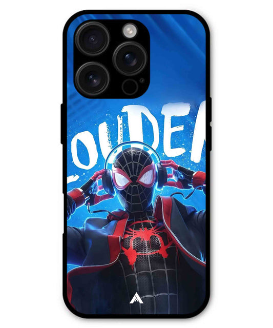 Spider-Verse Metal Back Cover Phone Case for iPhone 16 ProMax