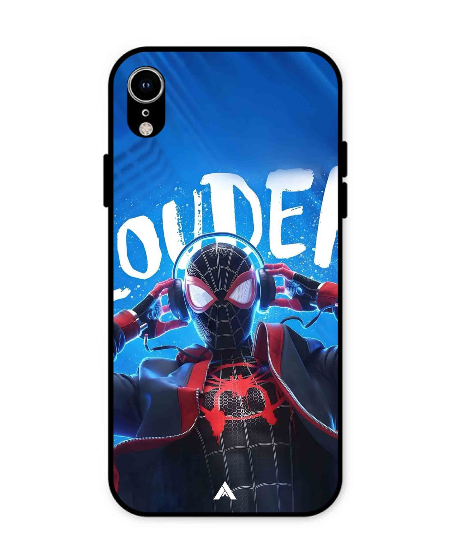Spider-Verse Metal Back Cover Phone Case for iPhone Xr