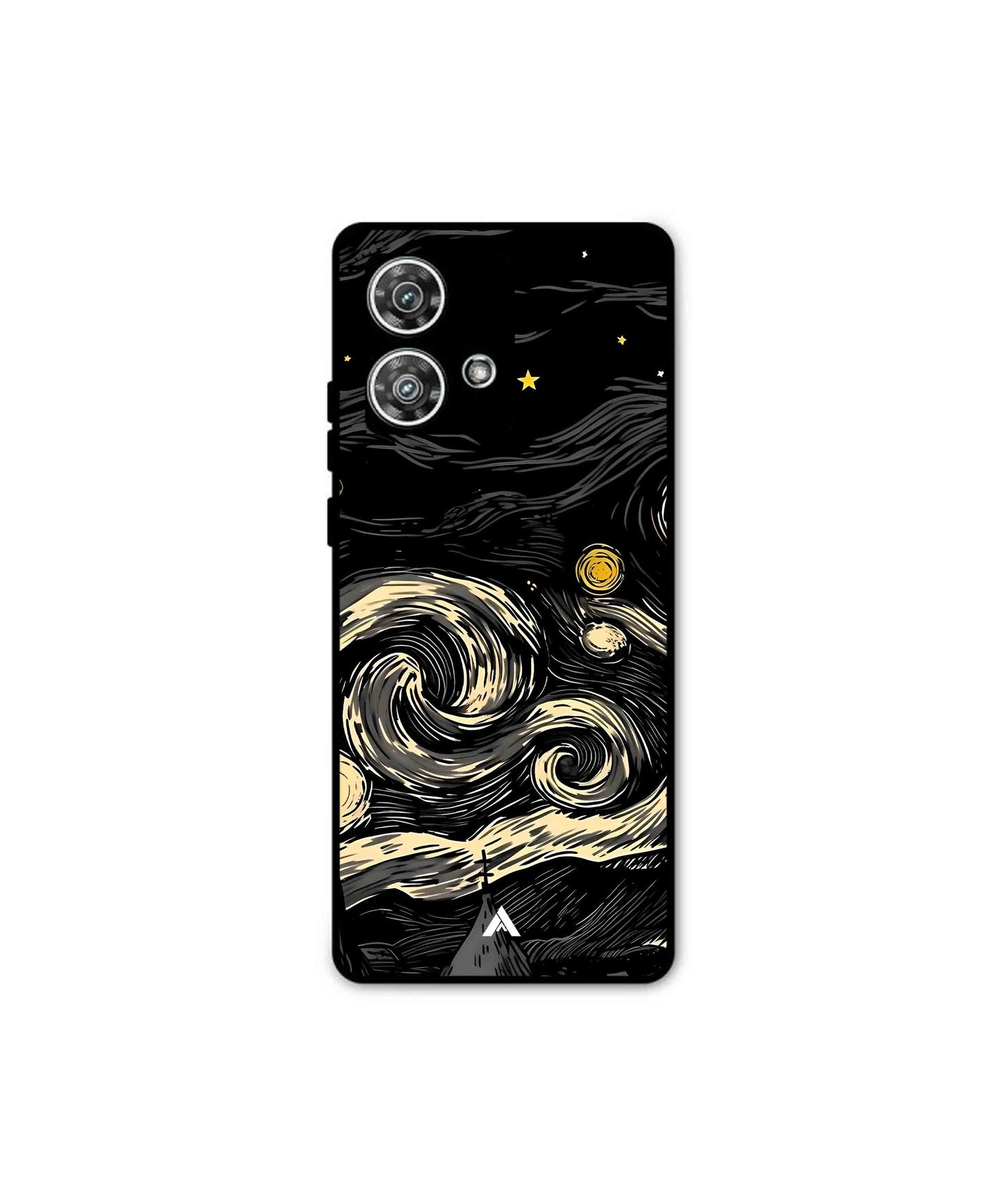 Starry Night Metal Back Cover Phone Case for Moto Edge 40 Neo