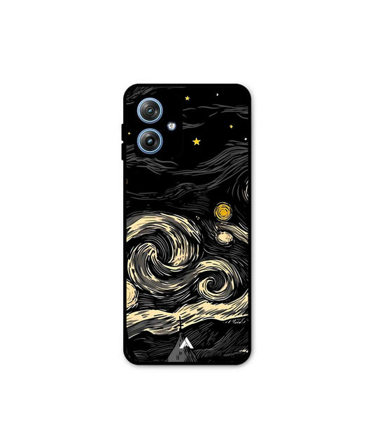 Starry Night Metal Back Cover Phone Case for Moto G54
