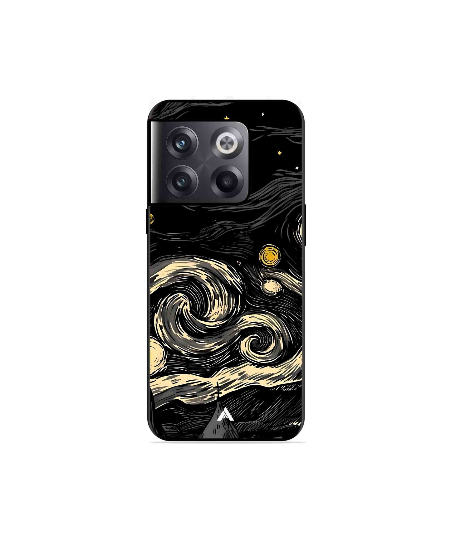 Starry Night Metal Back Cover Phone Case for Oneplus 10T