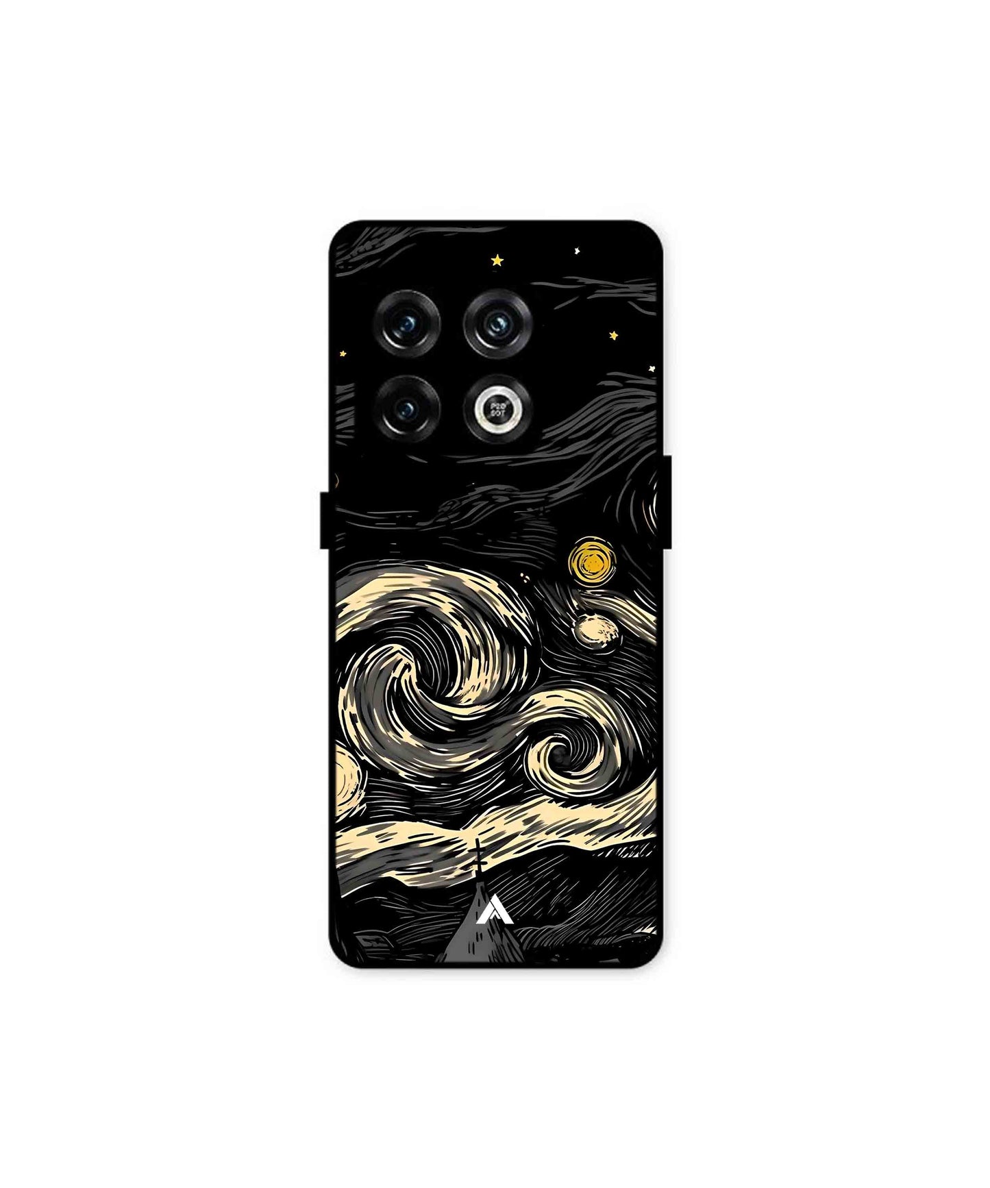 Starry Night Metal Back Cover Phone Case for Oneplus 10 Pro