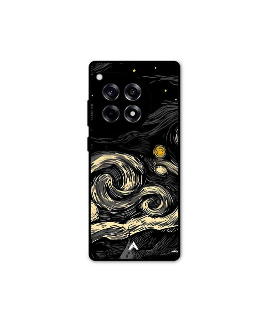 Starry Night Metal Back Cover Phone Case for Oneplus 12R