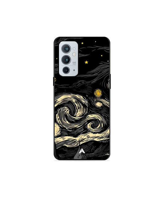 Starry Night Metal Back Cover Phone Case for Oneplus 9RT