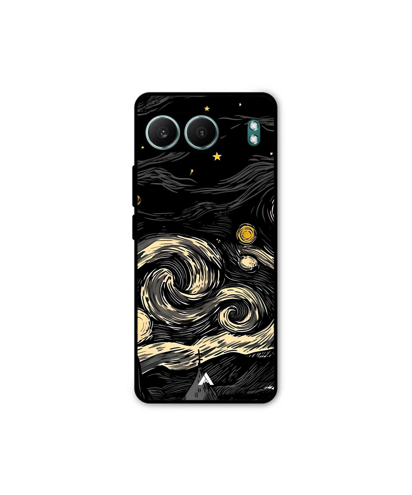 Starry Night Metal Back Cover Phone Case for Oneplus Nord 4