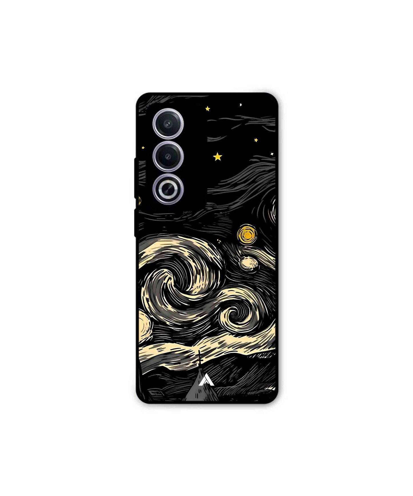 Starry Night Metal Back Cover Phone Case for Oppo A3 Pro