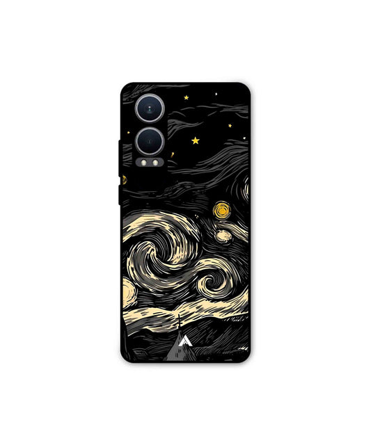 Starry Night Metal Back Cover Phone Case for Oppo K12x