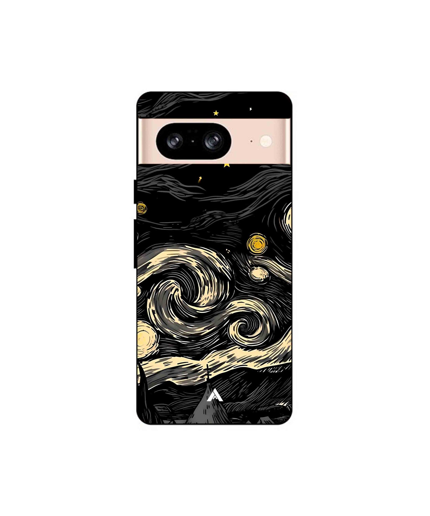 Starry Night Metal Back Cover Phone Case for Pixel 8