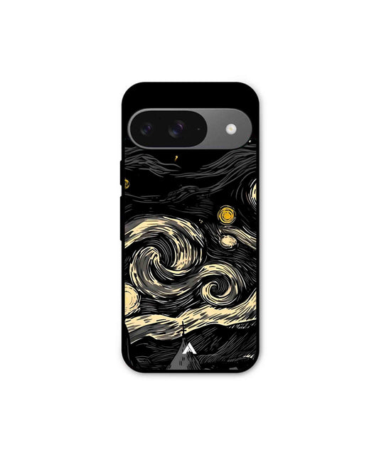 Starry Night Metal Back Cover Phone Case for Pixel 9