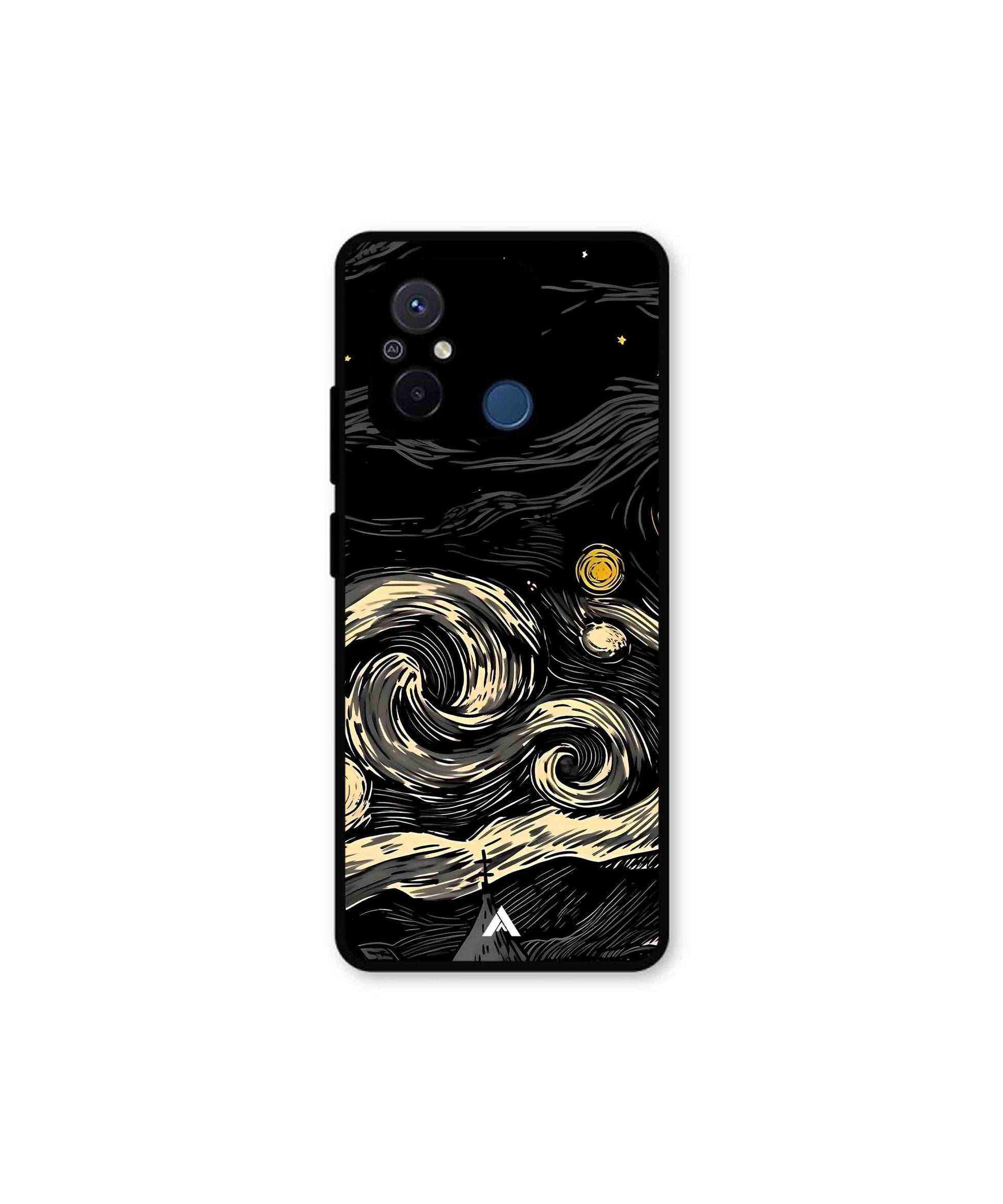 Starry Night Metal Back Cover Phone Case for Poco C55