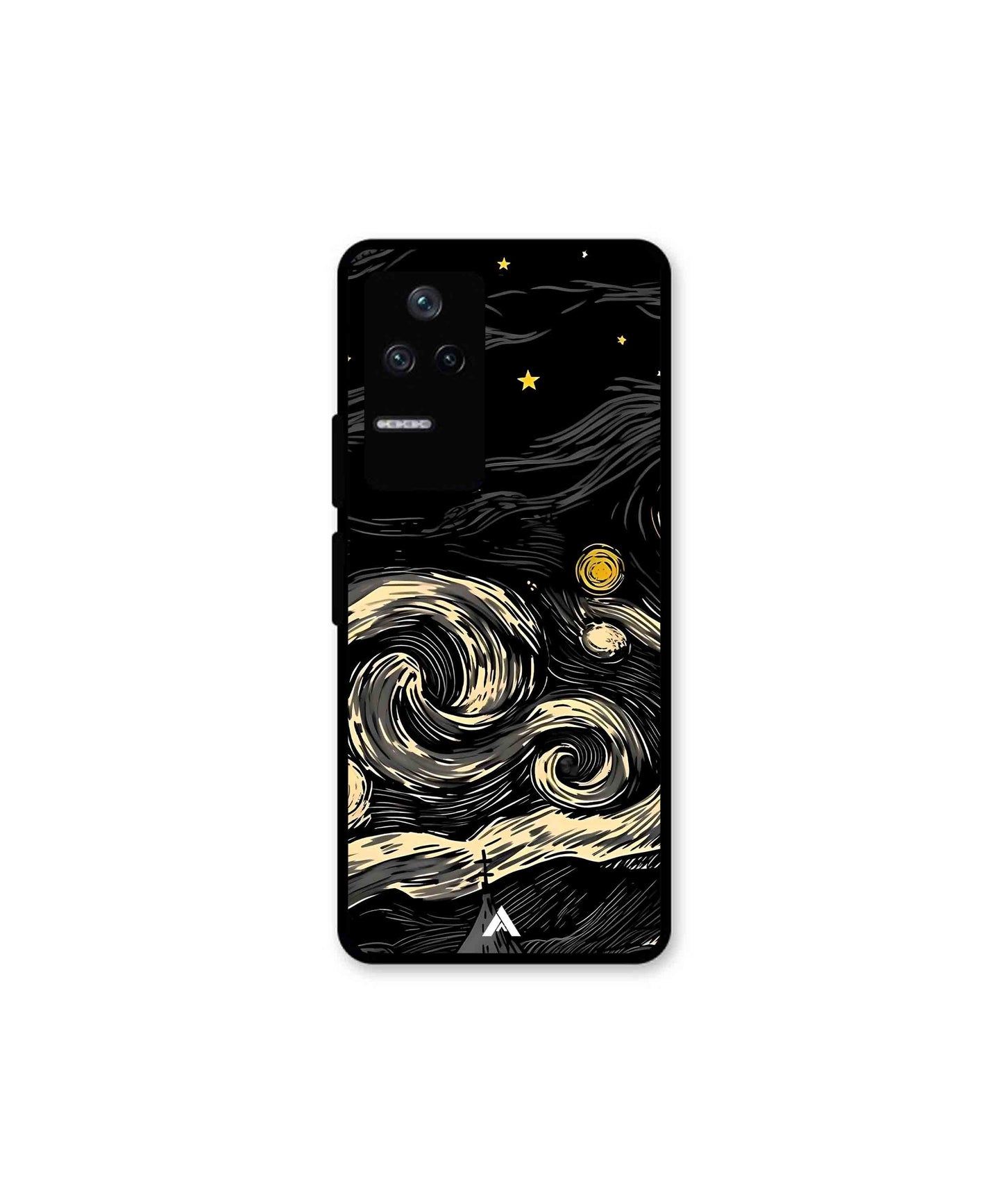 Starry Night Metal Back Cover Phone Case for Poco F4