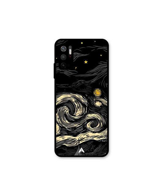 Starry Night Metal Back Cover Phone Case for Poco M3 Pro