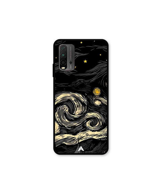 Starry Night Metal Back Cover Phone Case for Poco M3