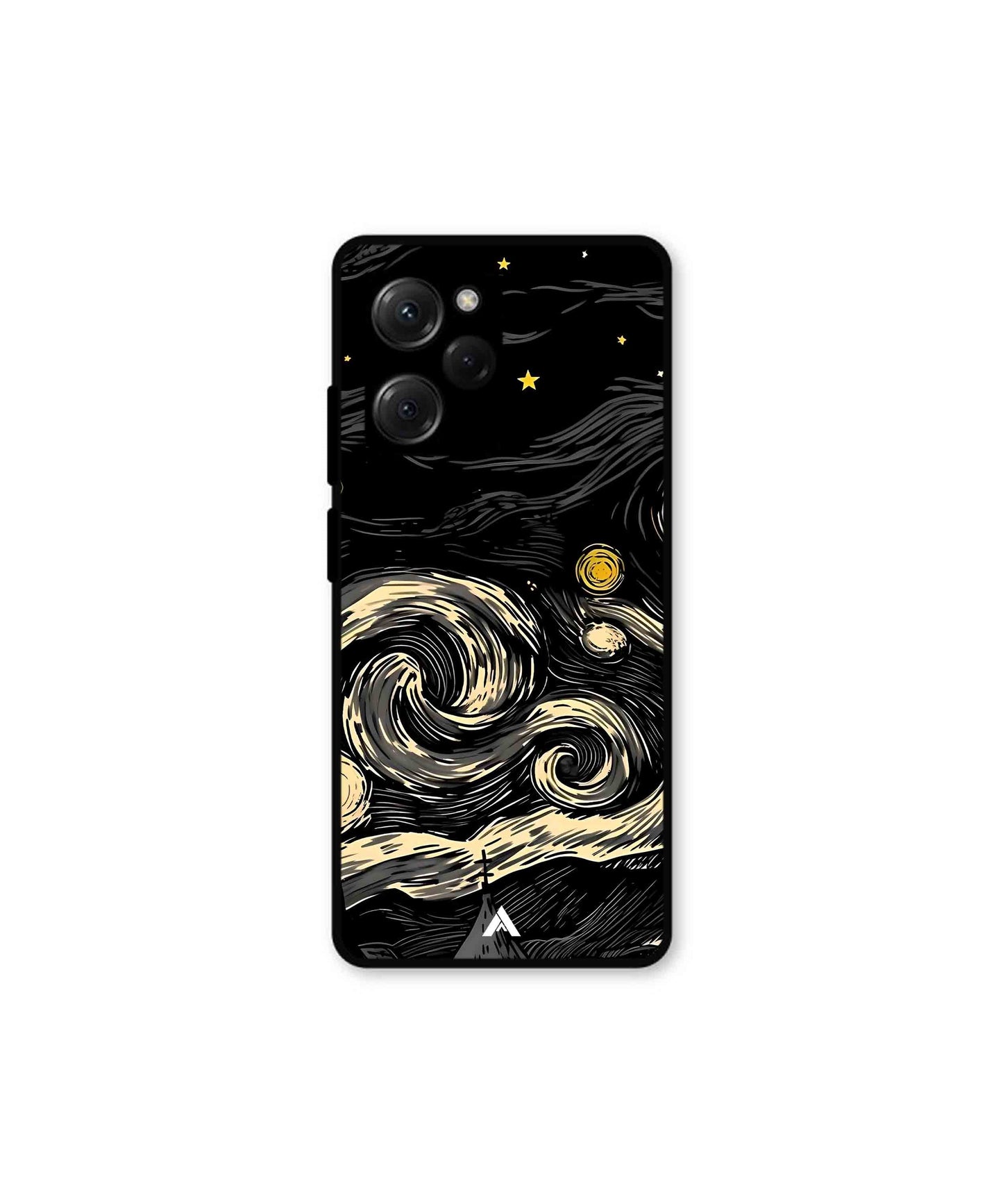 Starry Night Metal Back Cover Phone Case for Poco X5 Pro