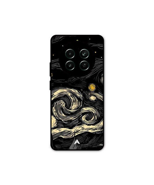 Starry Night Metal Back Cover Phone Case for Realme 12 5G