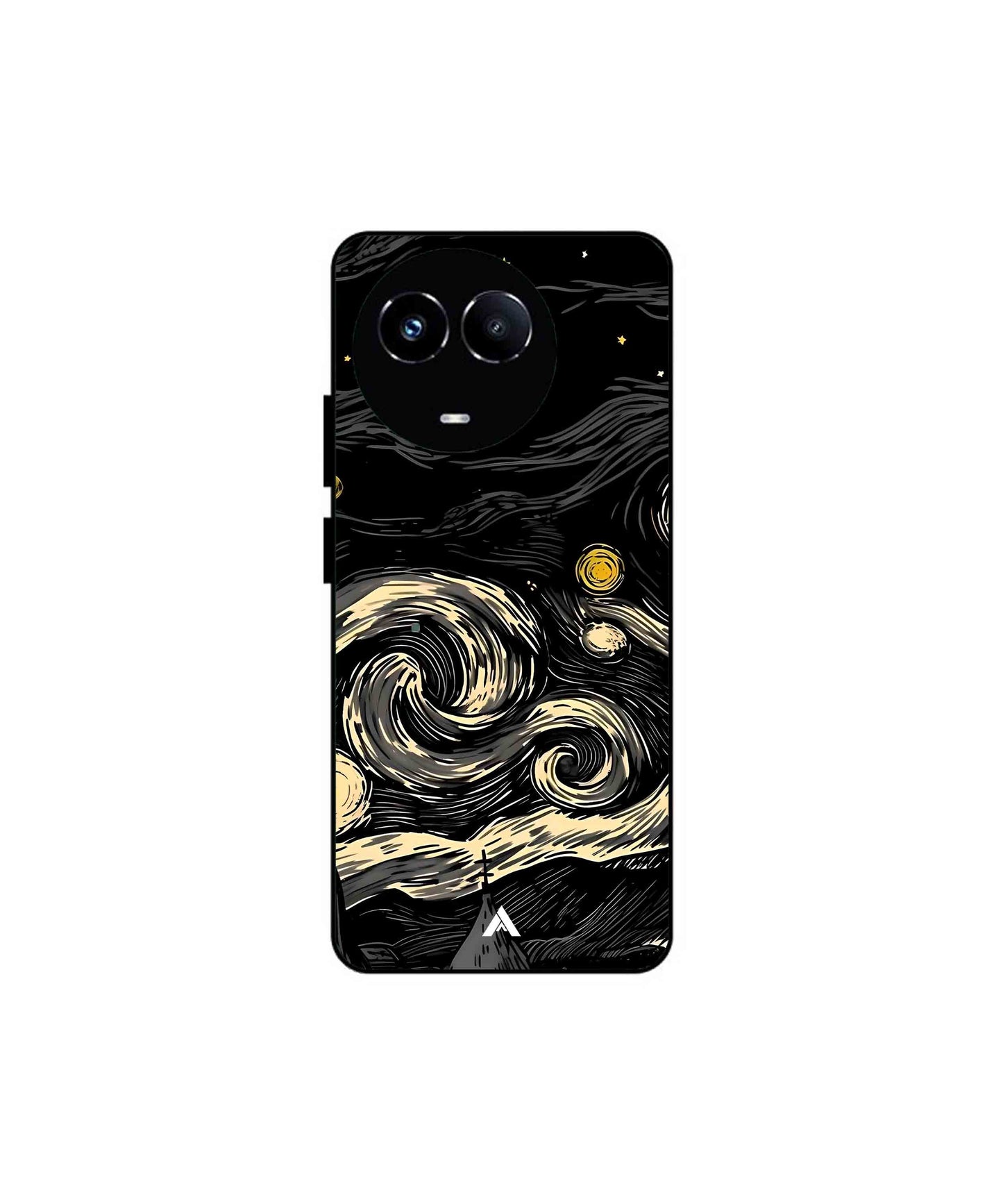Starry Night Metal Back Cover Phone Case for Realme Narzo 60X